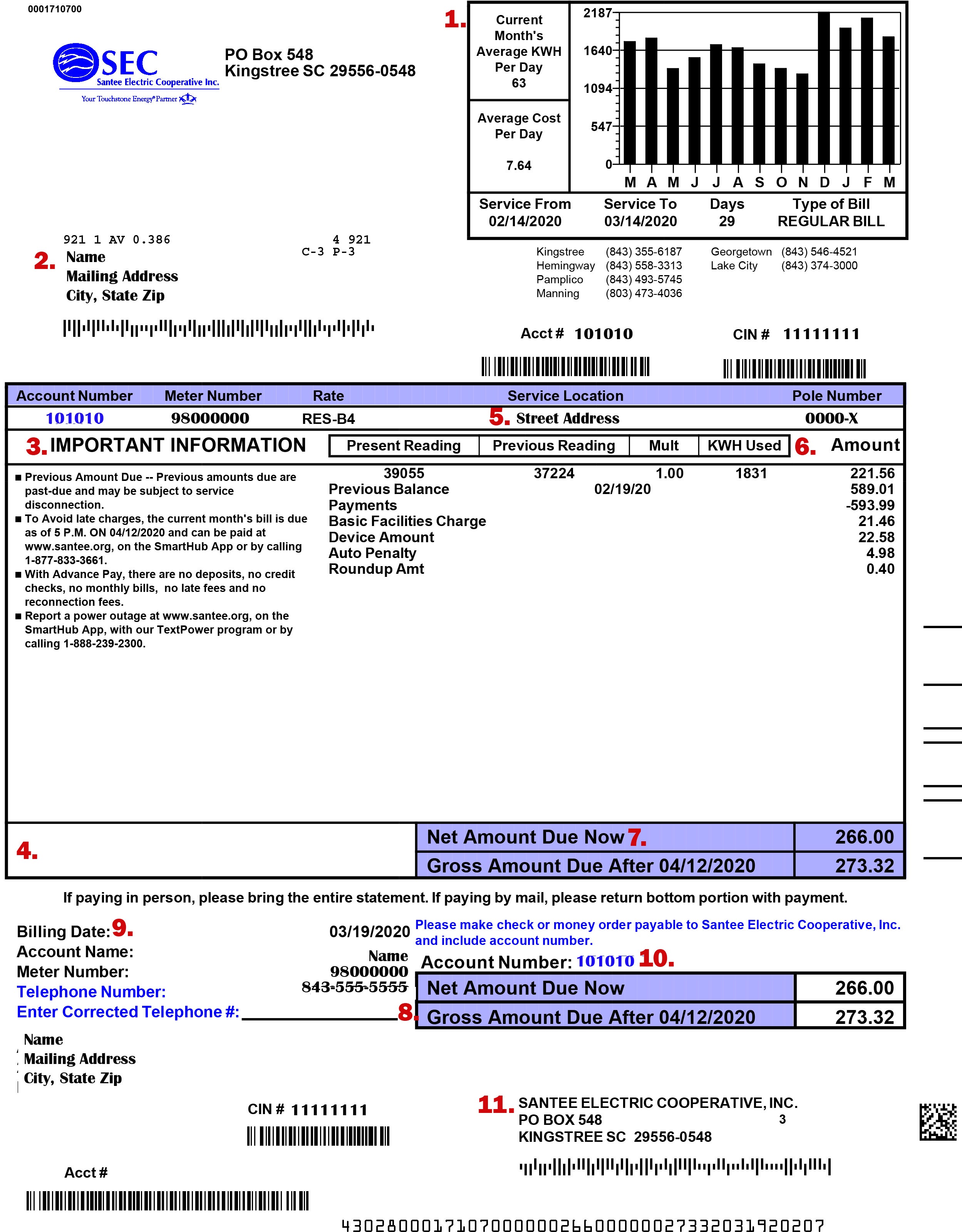 sample bill